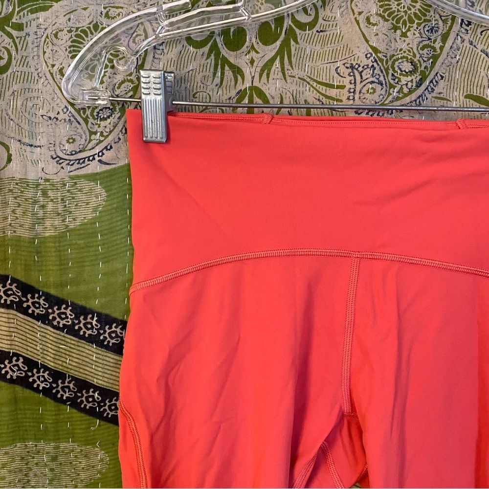 Lululemon Poppy Coral Train Times High-Rise 25" Yoga Inspired Tight Size 6 - Picture 5 of 16